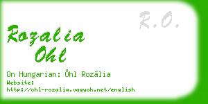rozalia ohl business card